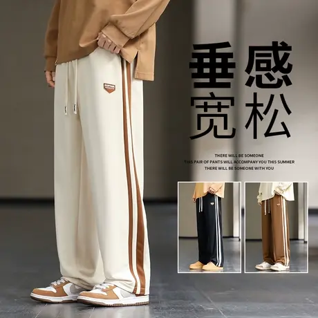 美式oversize裤子男高街vibe机能工装裤痞帅口袋hiphop直筒裤商品大图