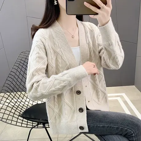 女装春装女士毛衣外套2023年新款爆款初春百搭针织开衫女上衣春秋商品大图