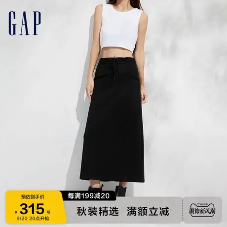 Gap女装秋季2023新款时尚拼接卫衣裙半身长裙889281运动裙图片