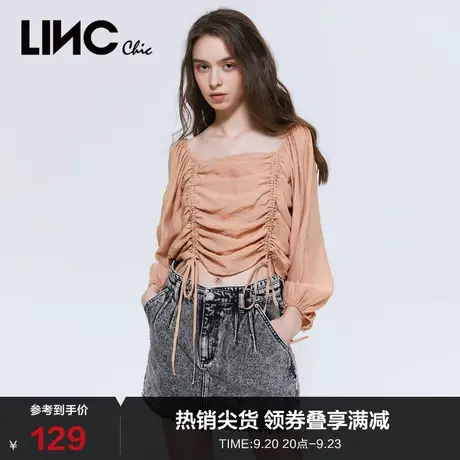 LINCCHIC金羽杰裙子高腰包臀牛仔半身裙女纯棉短裙女2022321图片