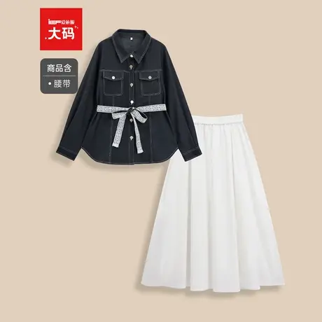 IEF/爱依服【大码女装】2025秋季新款韩版复古文艺风显瘦上下套裙商品大图