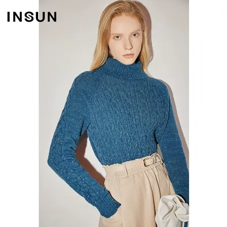 【百亿补贴官方直播】恩裳COVER冬季马鞍肩设计绞花毛织衫商品大图