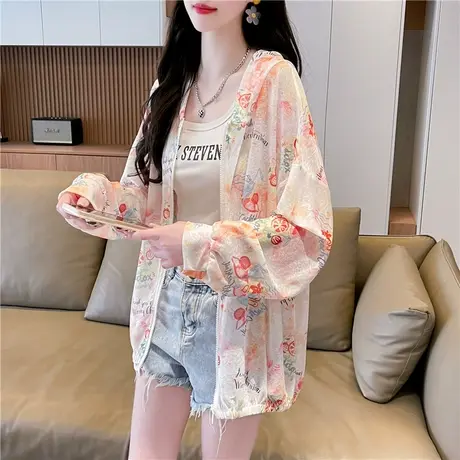 防晒衣女夏季韩版宽松大码女装冰丝薄款学生百搭小个子开衫外套潮商品大图