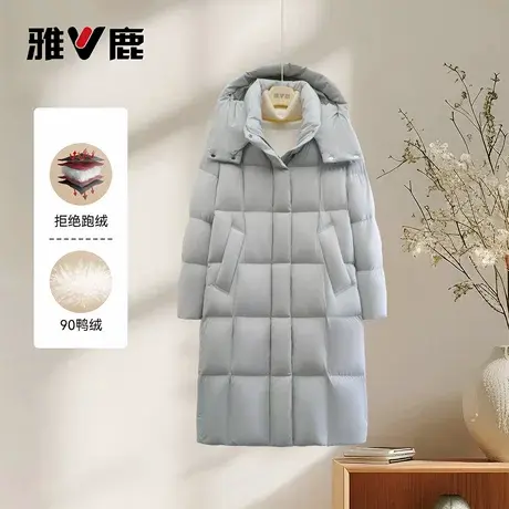 2025年雅鹿正品新款冬季防风加厚时尚中长羽绒服女款超保暖外套图片