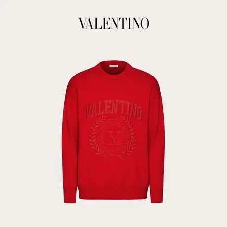 【季末优惠】华伦天奴男士 MAISON VALENTINO 羊毛圆领针织衫毛衣图片