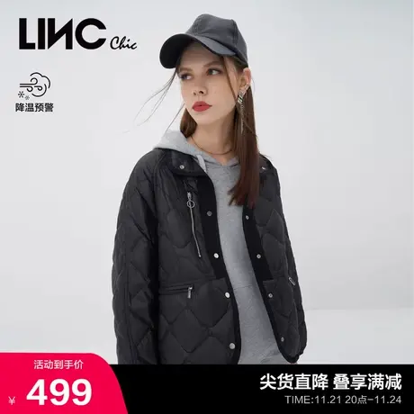 LINCCHIC金羽杰羽绒服轻薄短款羽绒服女冬季夹克外套女Y22801089图片