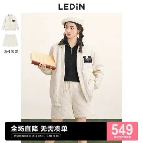 乐町学院风休闲棉服套装冬季新款棉衣C1FCC4101图片