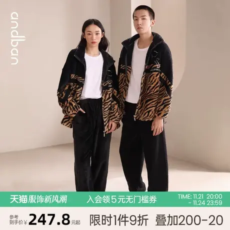 安之伴情侣睡衣女冬季新款珊瑚绒加厚保暖男士家居服长袖外穿套装图片