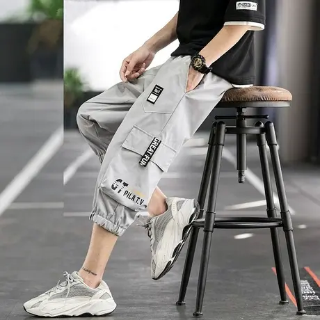 冰丝男士短裤外穿潮流宽松运动学生五分裤薄款休闲七分裤2025夏季商品大图