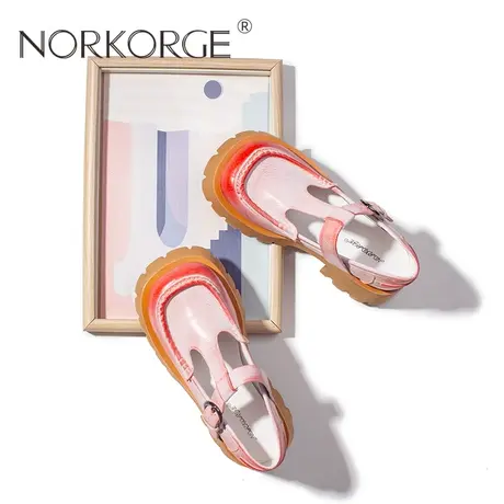 甜美蜜桃粉时装单鞋女鞋图片