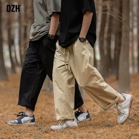 男士户外工装裤子男春秋季潮牌2023新款休闲裤直筒垂感纯棉运动裤商品大图