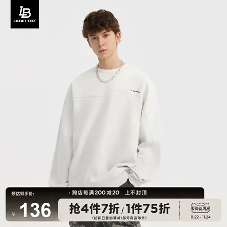 Lilbetter卫衣男秋季新款上衣圆领oversize衣服宽松男装潮牌外套商品大图