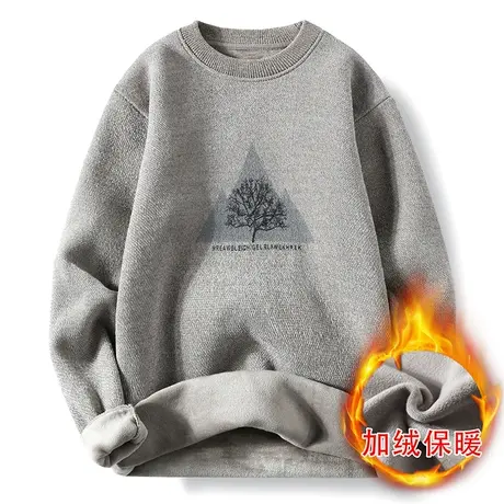 毛衣男冬季厚款韩版潮流个性毛衫男生加绒加厚雪尼尔半高领毛线衣商品大图