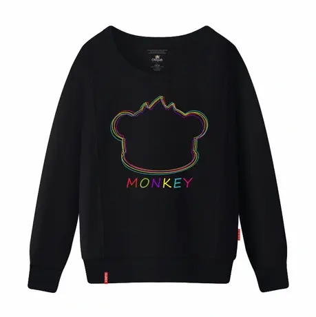 Ohlyah品牌宽松加绒加厚冬装卫衣男女外套潮牌印花学生班工服定制图片