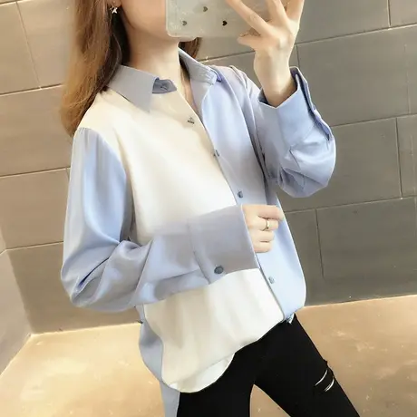 女装2023年秋款秋装秋冬季上衣女士衬衫百搭女装别致春秋衬衣外套商品大图