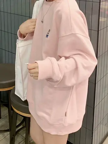 oversize卫衣chic港风女春秋薄款潮牌ins上衣美式复古hiphop外套商品大图