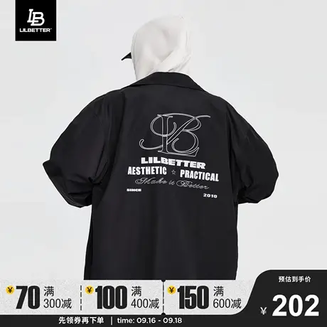 LiLbetter教练夹克男士秋季衣服痞帅潮流工装外套高级感外衣上衣商品大图