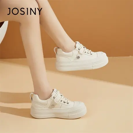 Josiny/卓诗尼厚底小白鞋女款2024新款春季百搭休闲板鞋单鞋爆款商品大图