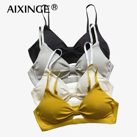 深V领薄款小吊带背心无钢圈抹胸文胸美背内衣可调节内搭无钢圈902图片