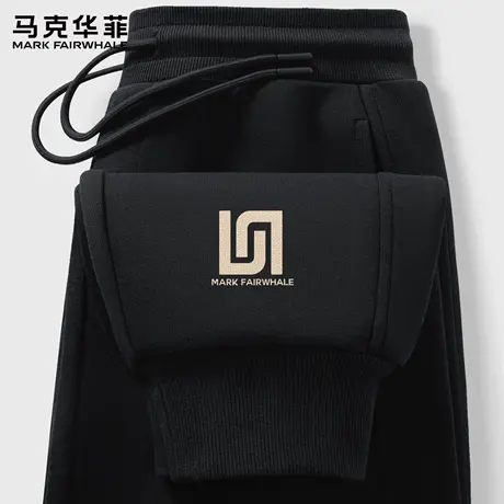 马克华菲休闲裤子男春秋款2025新款运动卫裤男士耐磨抽绳束脚裤X商品大图