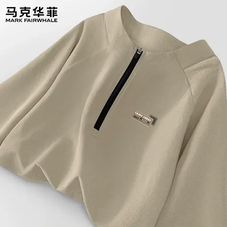 马克华菲速干防晒长袖T恤男士夏季跑步运动训练服立领半拉链上衣X商品大图