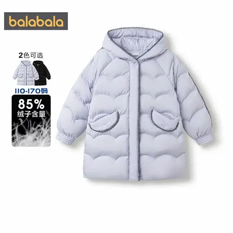 巴拉巴拉女童羽绒服中大童外套冬装2025新款童装儿童小香风上衣厚商品大图
