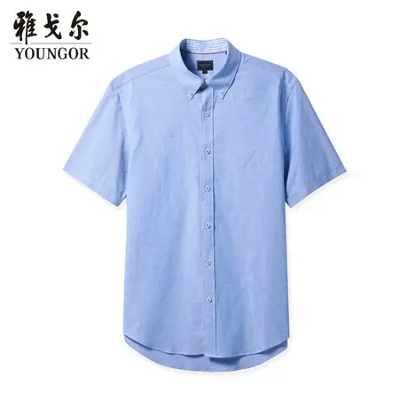 雅戈尔奥莱 商场同款男士短袖衬衫新款官方正品商务休闲短袖衬衫商品大图