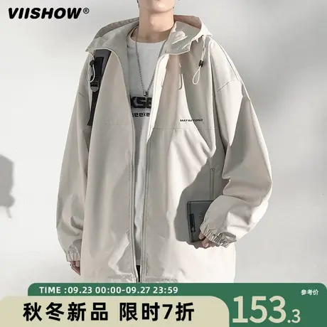 VIISHOW防风冲锋夹克外套男款春秋季美式春季潮牌户外机能痞帅夹商品大图
