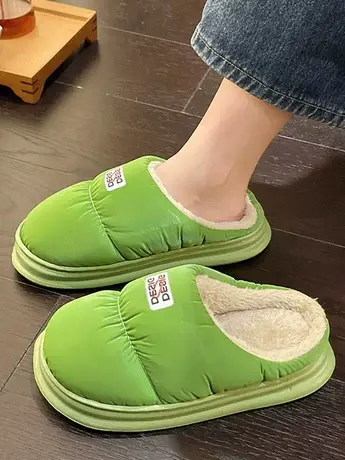 女士棉拖鞋女款秋冬季家居室内加绒保暖中老年防寒防水老人拖鞋冬商品大图