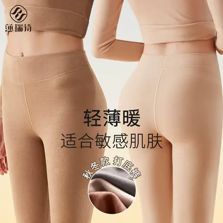 无痕打底秋裤女士高腰保暖裤秋冬线裤紧身显瘦踩脚裤内穿加厚衬裤商品大图