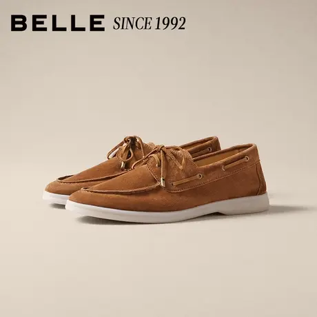 「92系列」百丽男士英伦风休闲商务皮鞋26春新款羊皮乐福鞋H9002商品大图