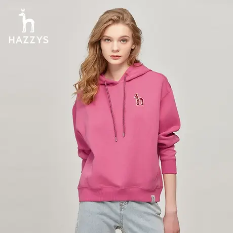 【直播间专享】Hazzys哈吉斯女装 早秋休闲连帽卫衣多色卫衣图片
