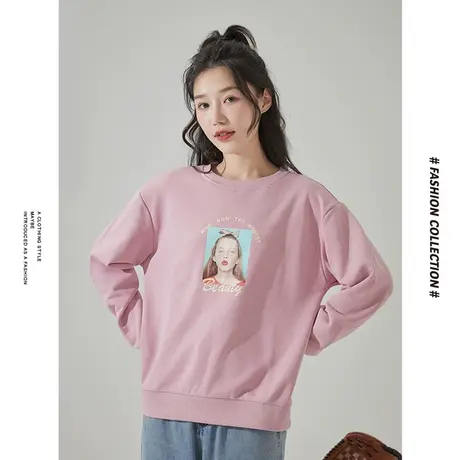 [商场同款]唐狮冬季卫衣女胸字图结合可爱少女青春时尚校园学生图片