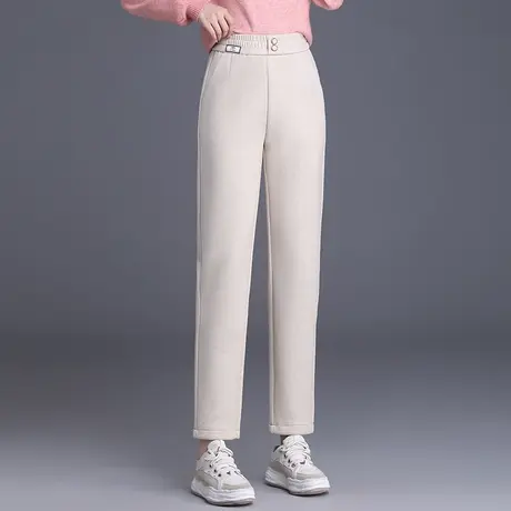 时尚小直筒裤气质显瘦休闲裤高腰韩版长裤女秋冬季2023新款小脚裤商品大图