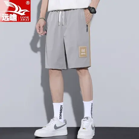 男士冰丝休闲短裤2023夏季新款宽松潮流男款中裤工装运动五分裤子商品大图