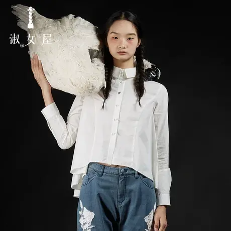 淑女屋凡尔赛后腰玫瑰上衣图片