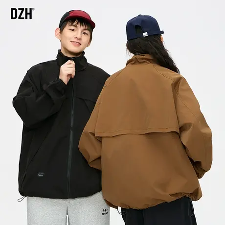情侣立领工装外套男春季潮高级感上衣百搭宽松情侣装2024新款夹克图片