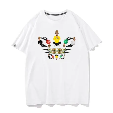 秀洛法瑞尔威廉姆斯菲董同款恶搞衣服夏季休闲宽松圆领短袖T恤男商品大图