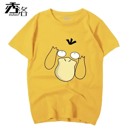 大侦探杰尼龟可达鸭t恤半袖男女情侣短袖潮牌卡通联名神奇宝贝ins图片