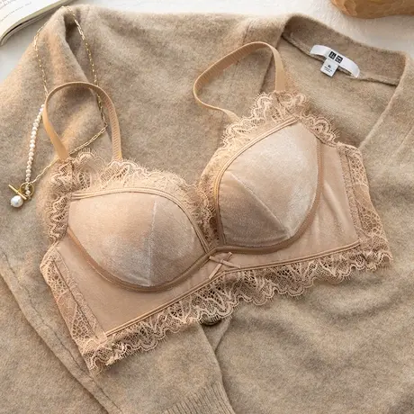 内衣内裤女品牌专柜正品加厚小胸聚拢文胸套装aa杯平胸显大胸罩商品大图