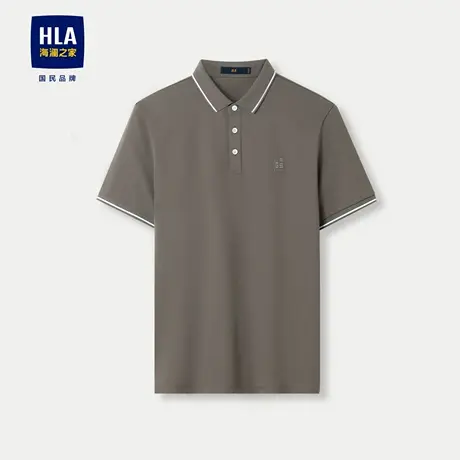 HLA/海澜之家冰感科技棉凉感POLO衫2024春夏新款防晒透气短袖男图片