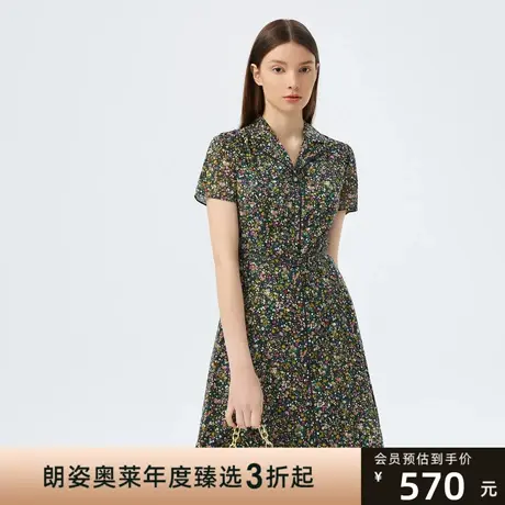 LANCY/悦朗姿衬衫连衣裙夏季新款通勤高级感碎花裙子商场同款商品大图