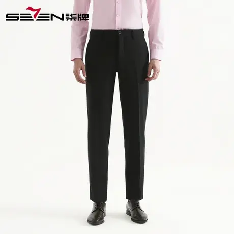 【清仓】柒牌男装混纺西裤男士商务时尚长裤青年修身抗皱西服裤子图片