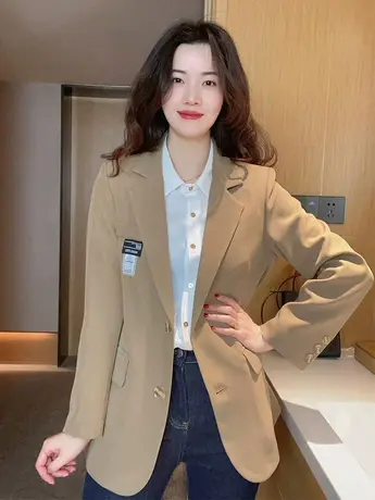 春季新款西装外套女小个子高级设计感小众气质宽松减龄休闲小西服商品大图