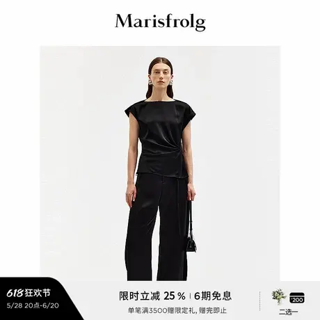 【蛋型裤系列】玛丝菲尔夏季时尚弧线剪裁收腰香蕉长裤商品大图