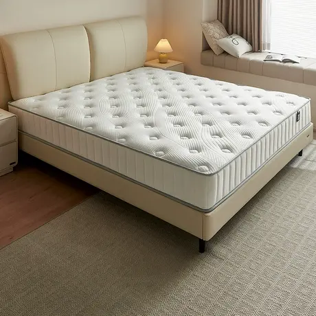 全友家居偏硬护脊椰棕弹簧床垫卧室家用厚20cm双人席梦思117023商品大图