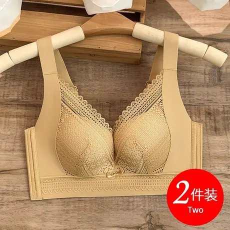 思晴内衣女大胸无钢圈薄款0.3cm大码文胸收副乳防下垂上托大罩杯商品大图