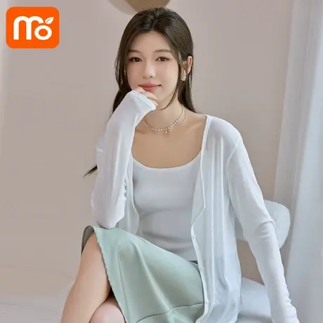 开衫女薄款外搭夏季针织冰丝空调衫长款长袖罩衫2025新款天丝上衣商品大图