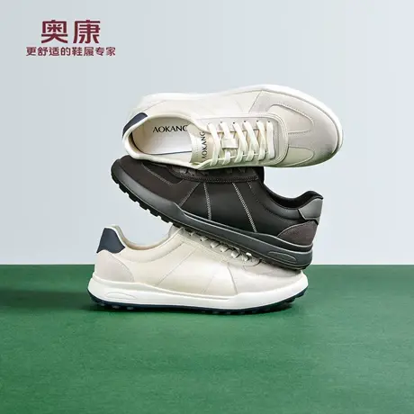 奥康 男鞋2026春季新款德训鞋复古经典时尚休闲运动鞋平底板鞋商品大图