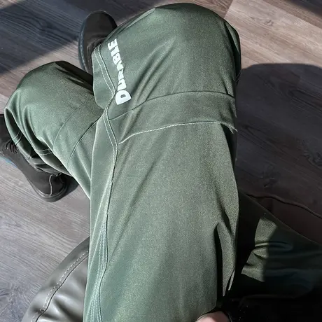 军绿色羽绒裤女外穿时尚白鸭绒秋冬新款宽松加绒加厚束脚休闲棉裤商品大图